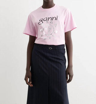 Ganni - Camiseta básica Sachet Jersey Sun Relaxed