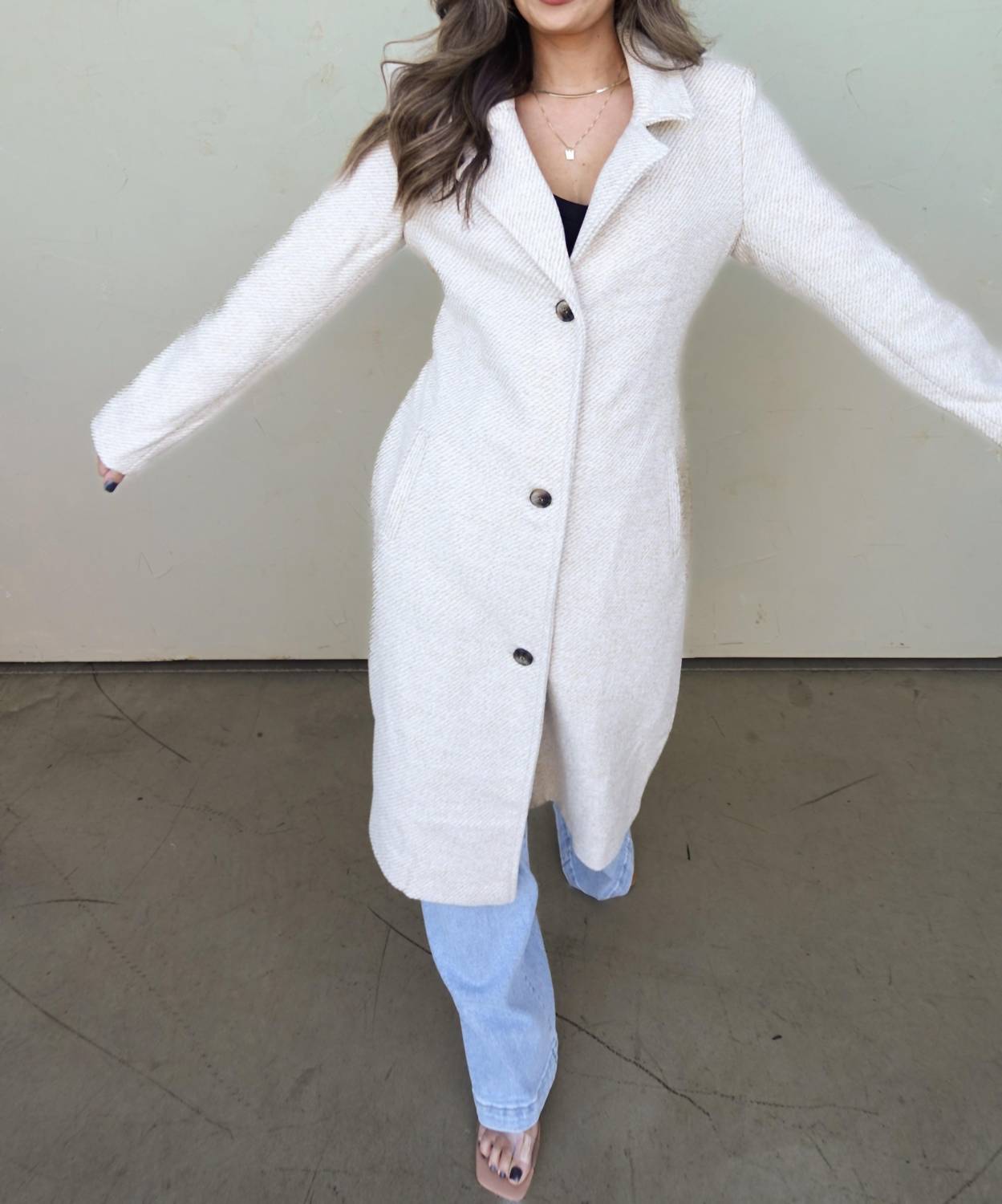 26 Internacional - Casaco longo com cinto na cintura