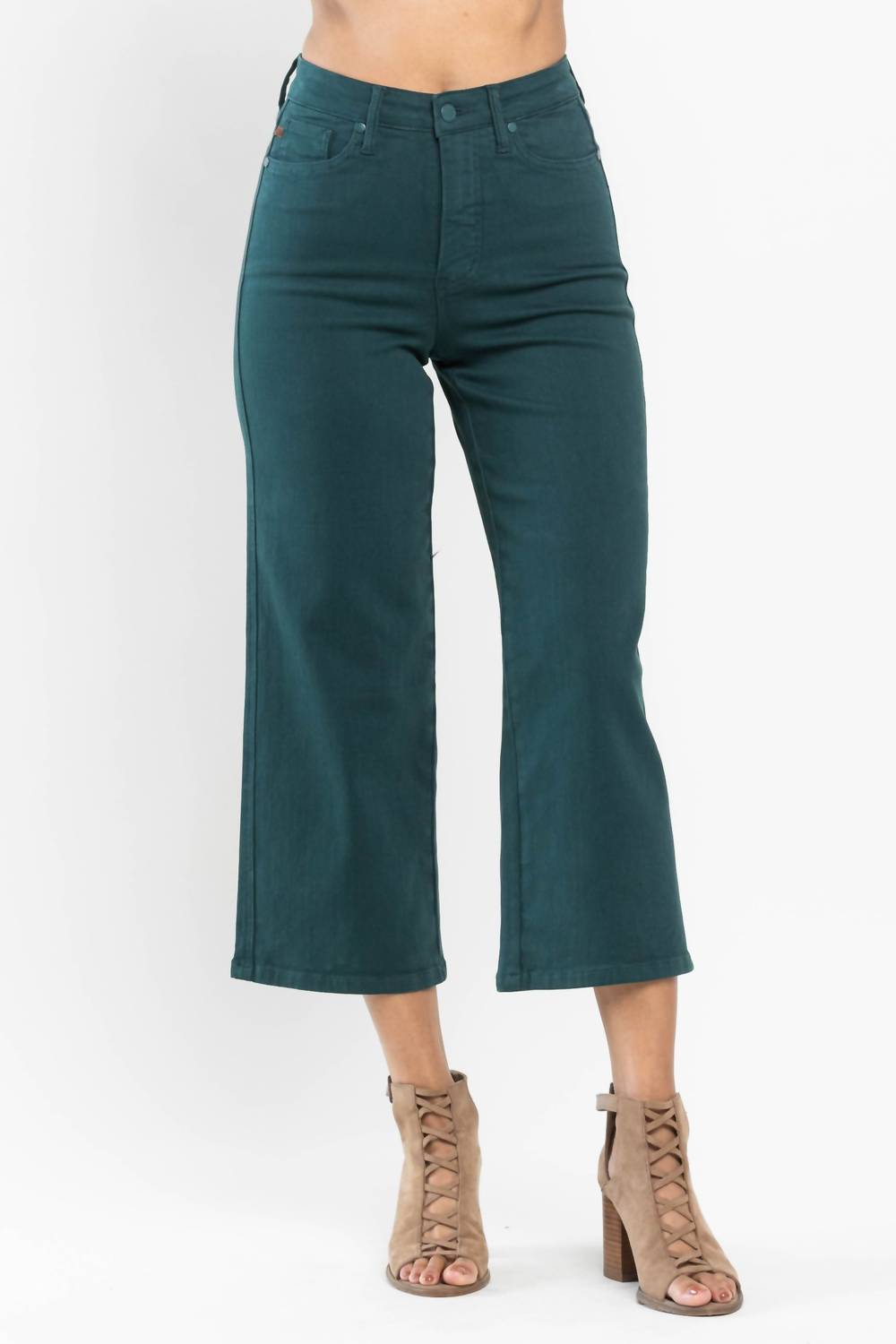 Judy Blue - High Waist Tummy Control Wide Leg Pants
