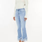 Kancan - Women's High Rise Crop Bootcut Denim Pants