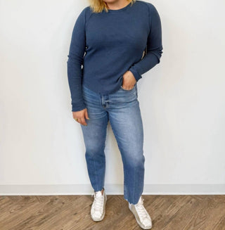 Free People - Carmine Waffle Knit Long Sleeve Top