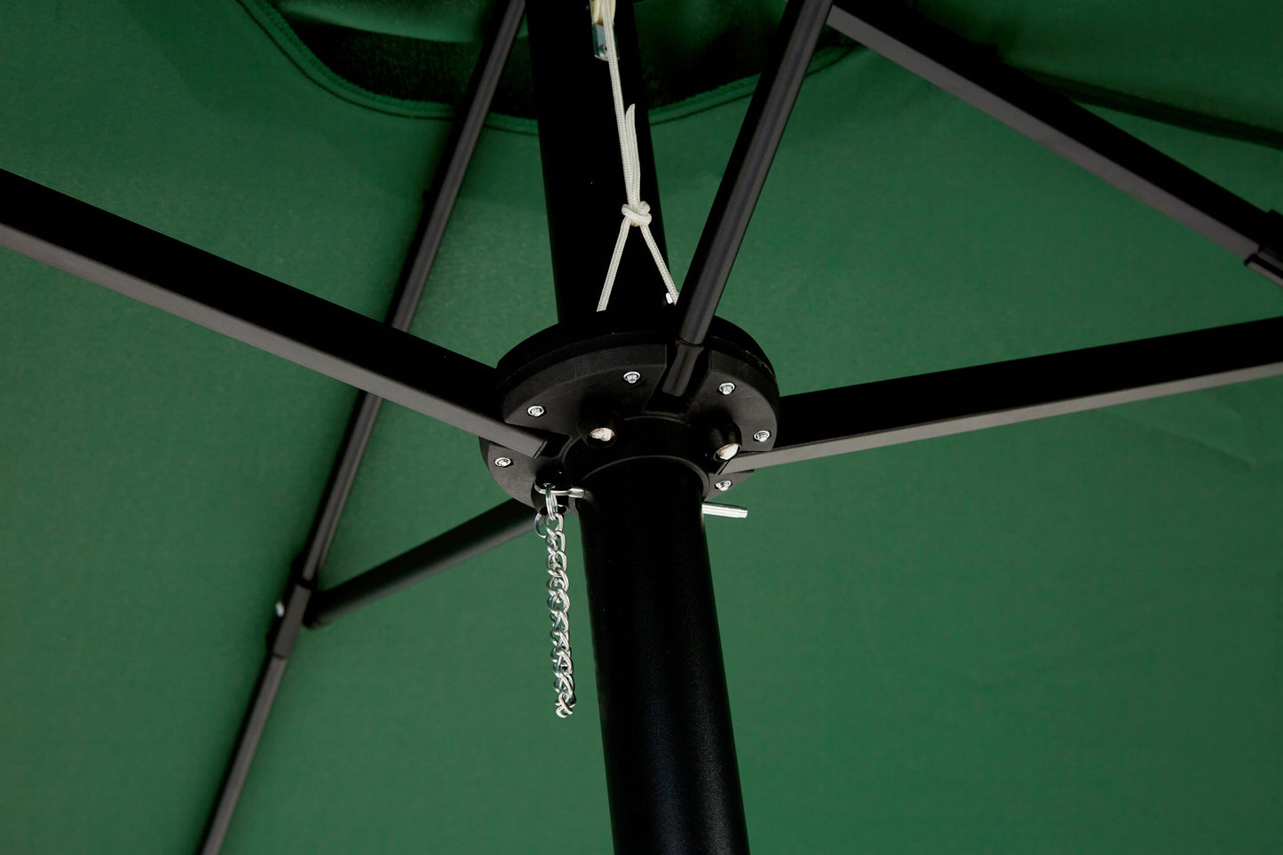 14.8 Ft Double Sided Outdoor Umbrella Rectangular Large with Crank (Dark Green)