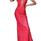 Jovani - Embroidered Floral Appliqued Gown