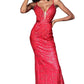 Jovani - Embroidered Floral Appliqued Gown