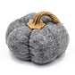 Set of 3 Plush Fabric Pumpkins in Brown