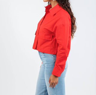 Oui - Women's Crop Boxy Blouse