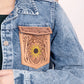 American Darling - Genuine Leather Hand Tooled Carved Denim Jacket