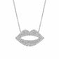 Diana M Jewels - 0.19 Cts Diamond Pave Lips Pendant