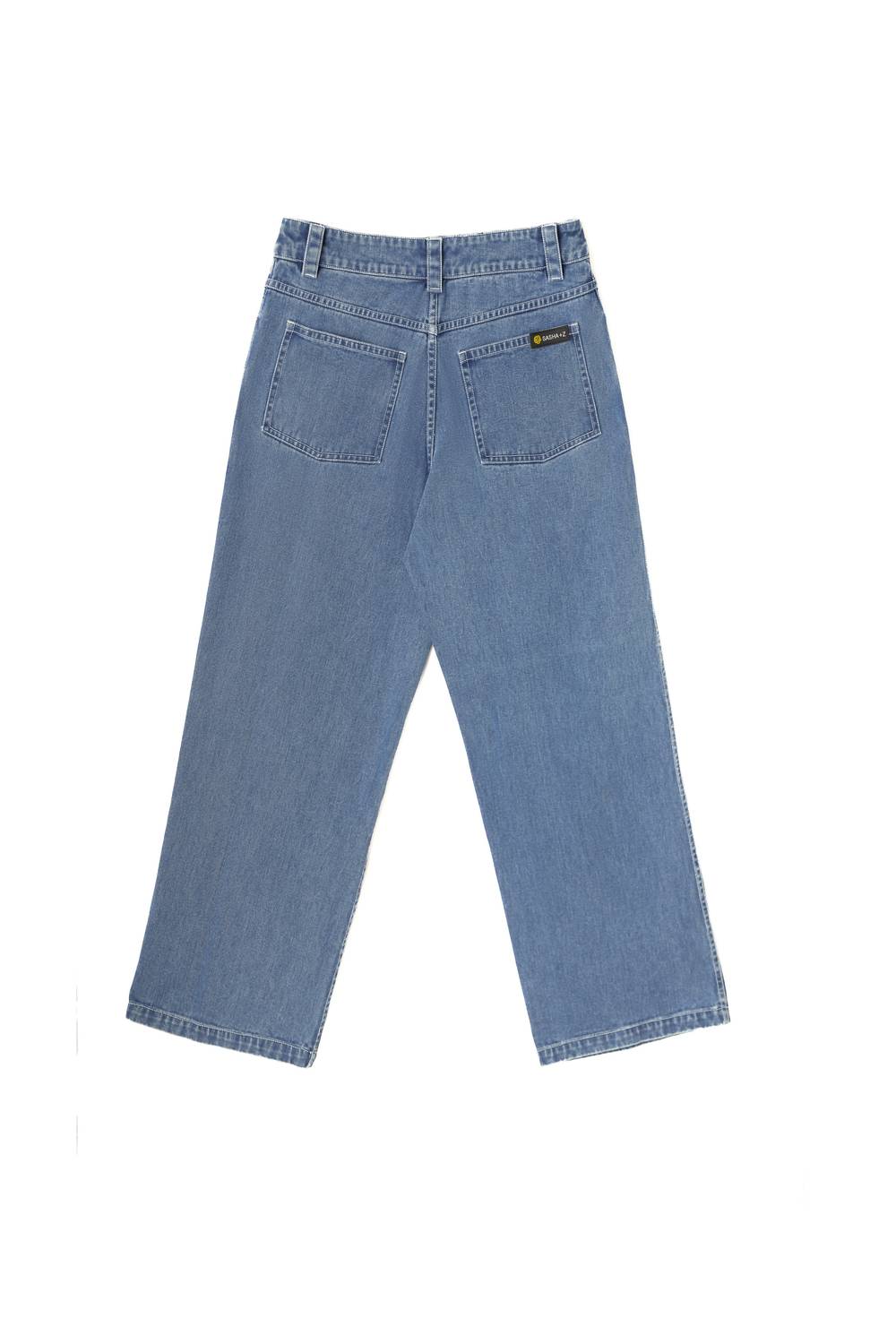 Sasha+Z - Women's Stone Embossed & Distressed Denim Pant