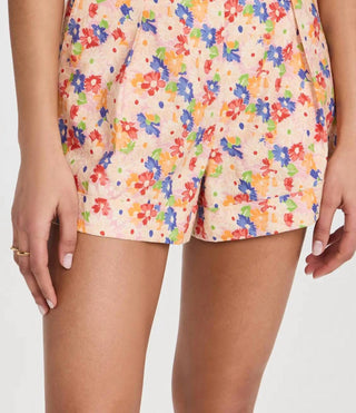 Something Navy - Floral Pleated Shorts