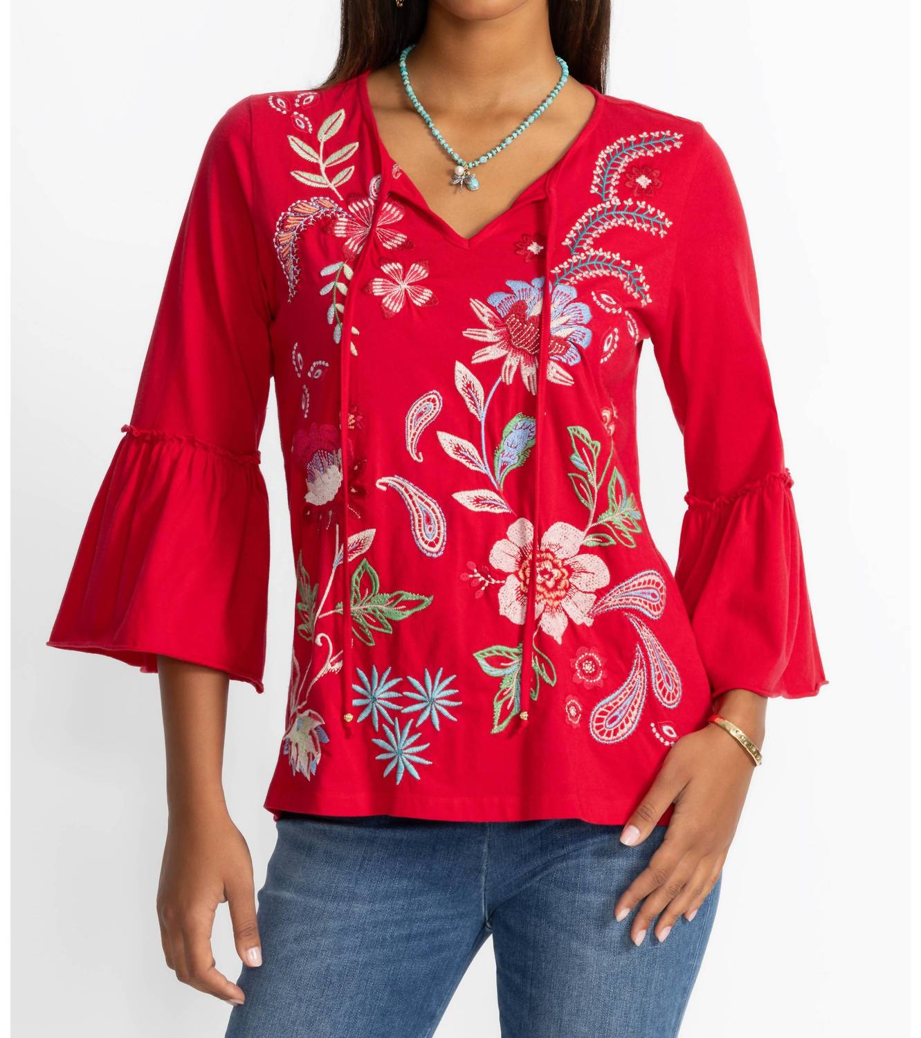 Johnny Was - Freyde Ruffle Sleeve Top