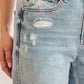 Judy Blue - High Rise Rigid Magic Destroyed Straight Jeans