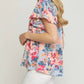 Entro - Floral Potter Sleeve Shirt