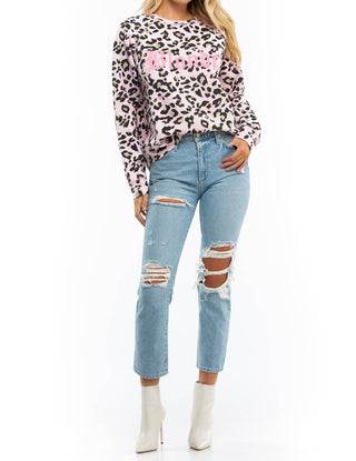 Brunette The Label - Moletom com gola redonda Blonde Middle Sister