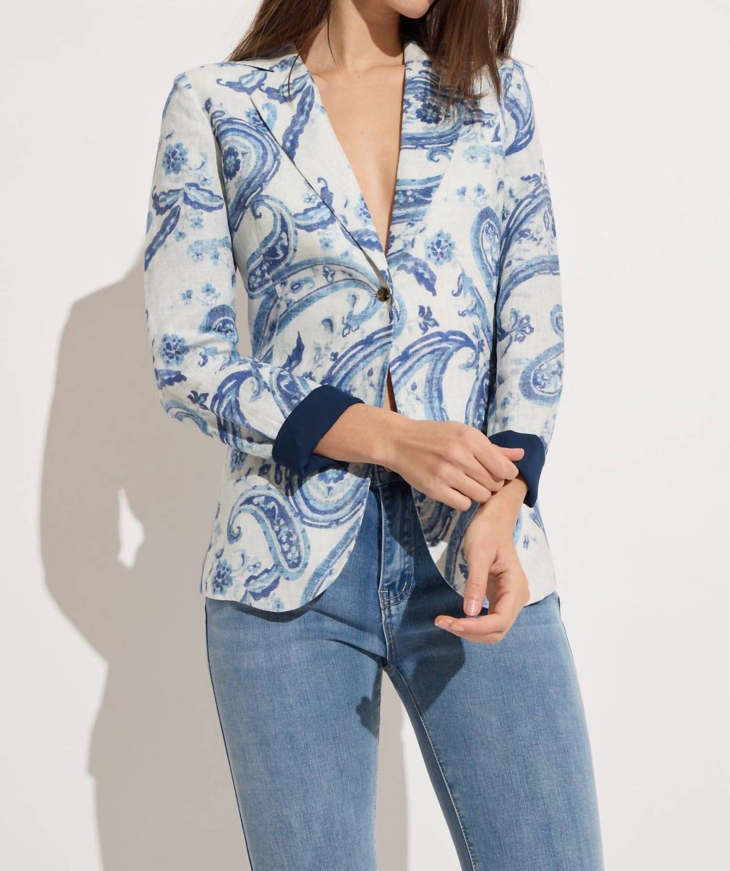 Oolala - Paisley One Button Blazer
