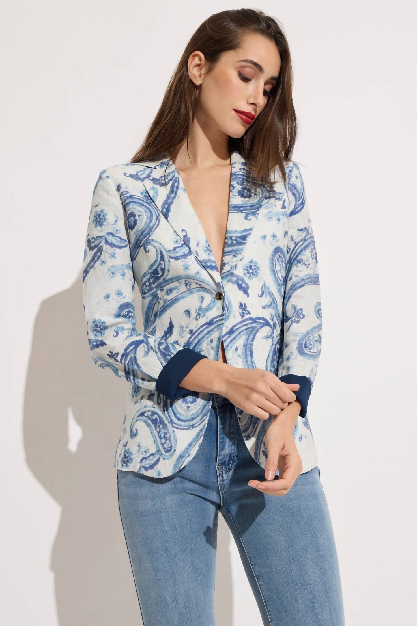 Oolala - Paisley One Button Blazer