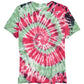 Treasure & Bond Kids' Relaxed Fit Graphic Tee in Green/Pink Tie Dye