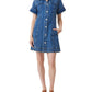 Habitual - Short Sleeve Denim Shift Dress