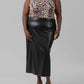 Good American - Better Than Leather Midi Pencil Skirt - Plus