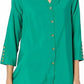 Multiples - Y-neck Crinkle Woven Blouse
