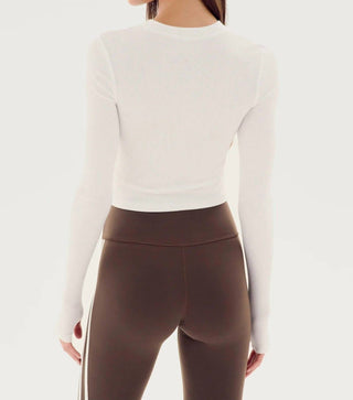 Splits59 - Louise Rib Long Sleeve Crop Top