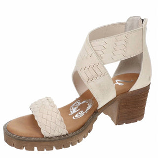 Very G - Sandália feminina Vana com salto em relevo