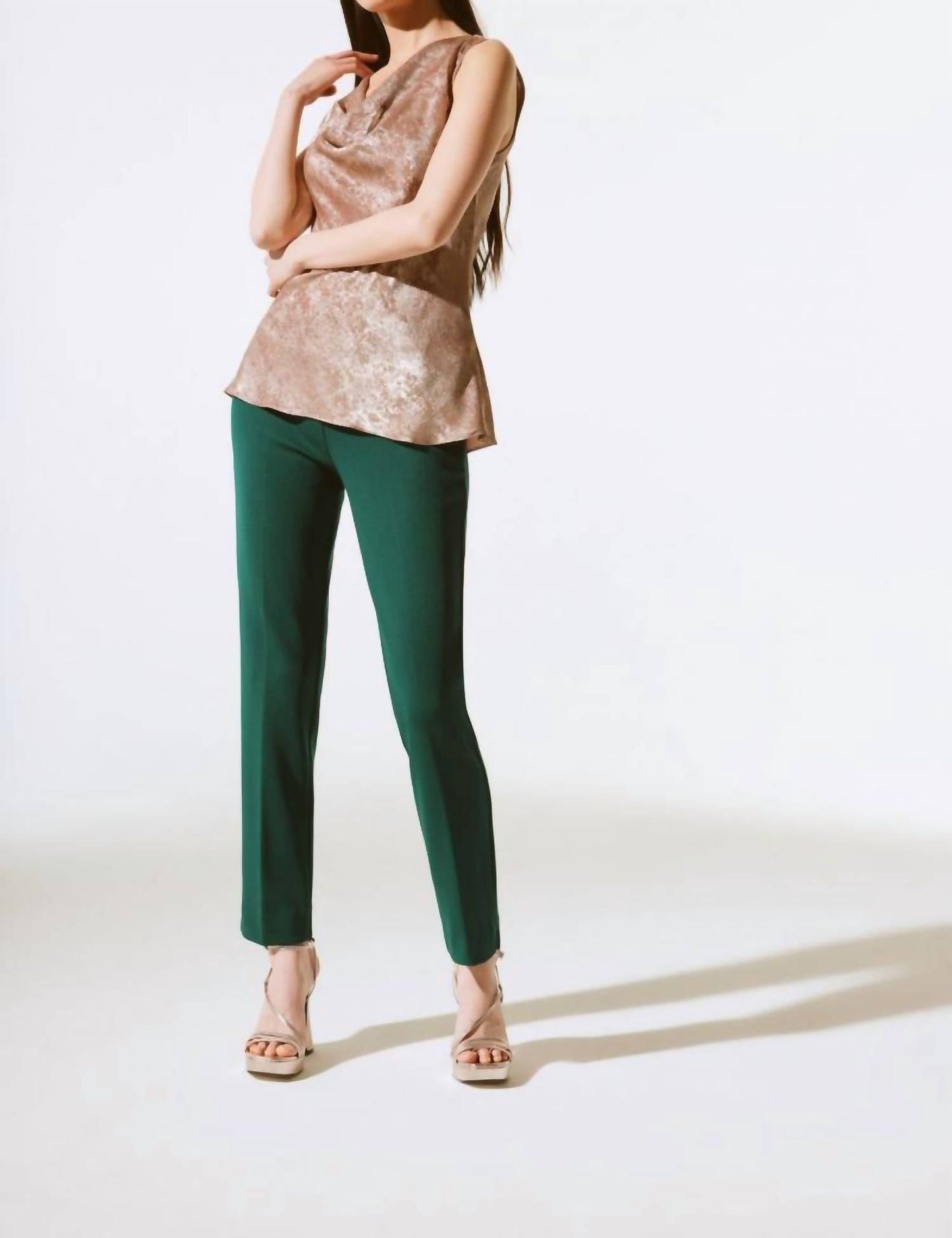 Joseph Ribkoff - Cowl Neck Sleeveless Satin Tank