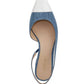 Veronica Beard - Cecile Denim Cap-Toe Slingback Sandals