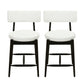 Mid Century Modern Counter Stools, Fabric Upholstered Chairs