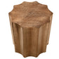 Drum Accent Side Table, Stylish Scalloped Design