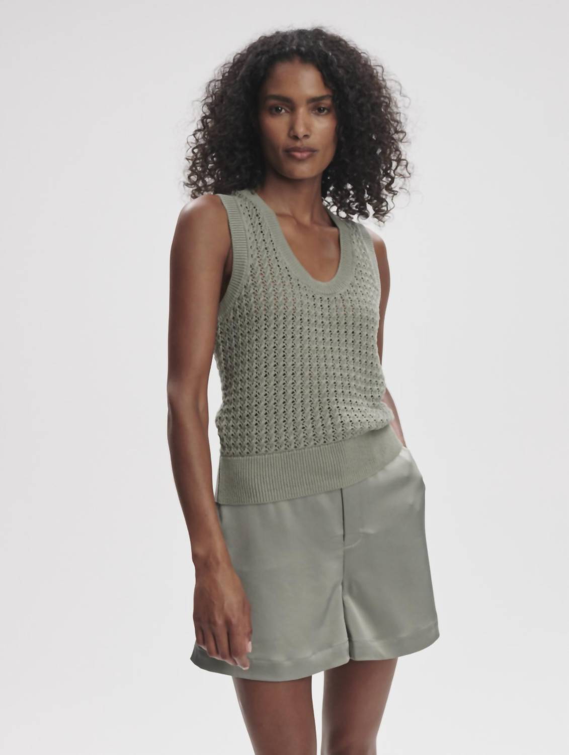 Varley - Ferns Open Knit Tank Top