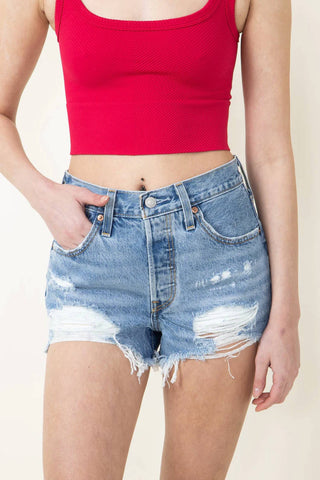 Levi'S - 501 High Rise Denim Shorts