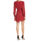 Alice + Olivia - Leopard Print Long Sleeve Chiffon Fit & Flare Mini Dress