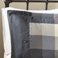 7 Piece Herringbone Comforter Set Grey Cal King