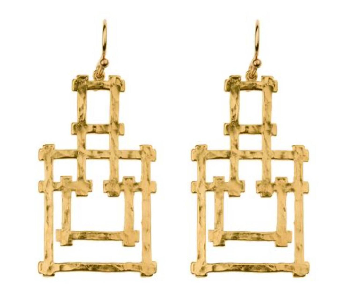 Hazel Smyth - Women's Bamboo Pagoda Dangle Earrings
