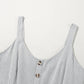 La Society - Half Buttoned Wide Leg Jumpsuit