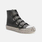 Trendsi - Women's Multi-buckle Straps Studded Sneakers