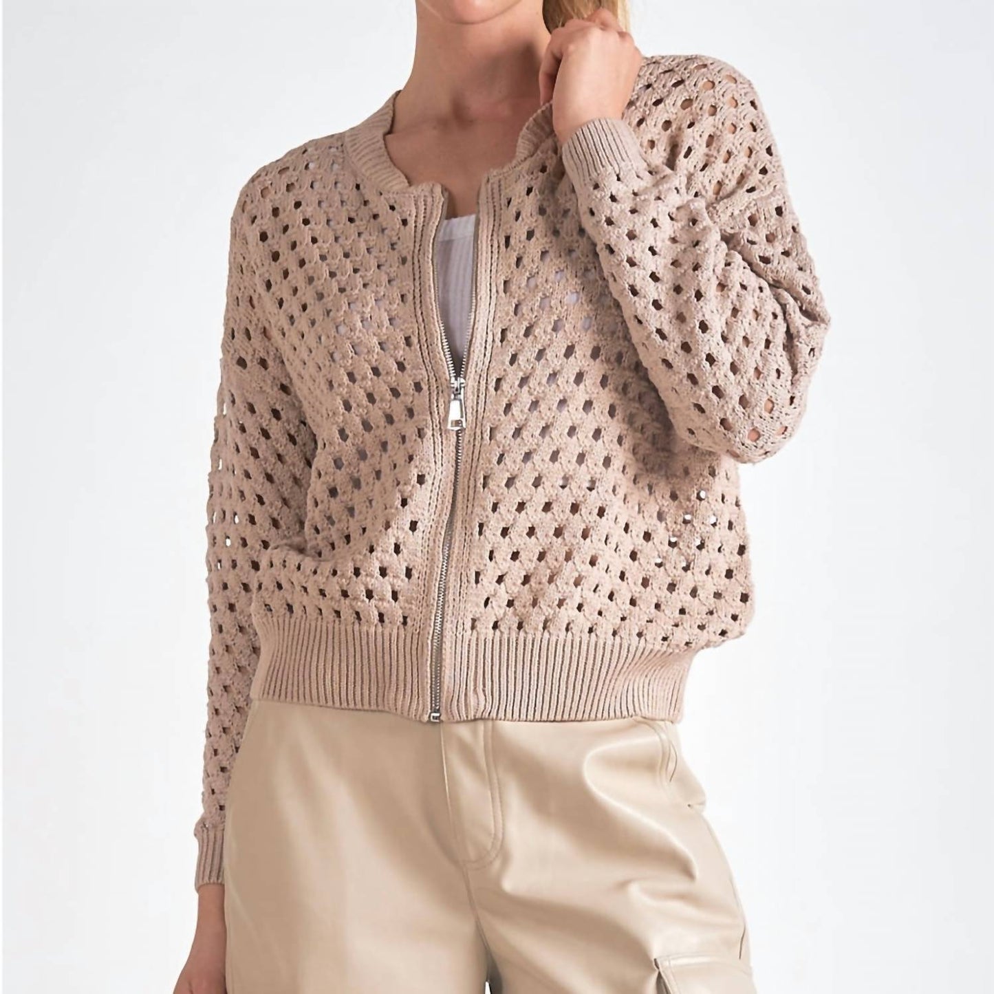 Elan - 7 Sweater Cardigan Zip Up