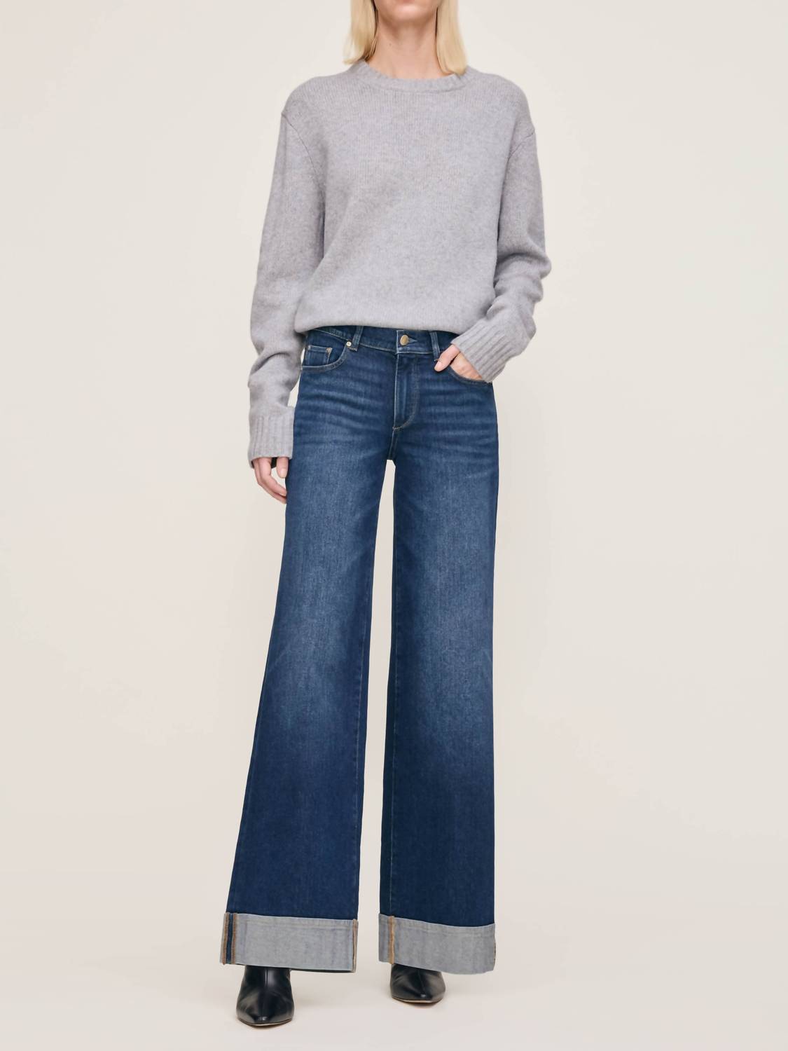 Dl1961 - Women'S - Hepburn Wide Leg Mid Rise Jeans