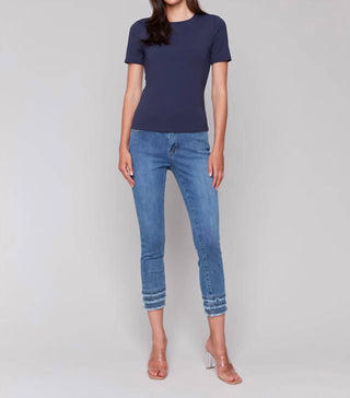 Charlie B - Camiseta manga curta de tecido duplo