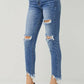 Risen - Richwood High Rise Distressed Wash Skinny Jeans