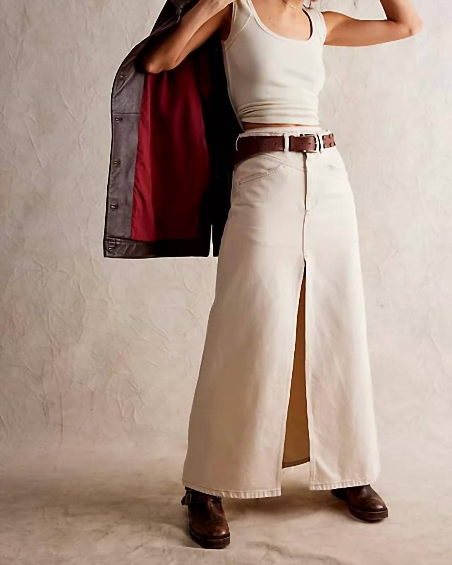 Free People - Come As You Are Denim Maxi Skirt