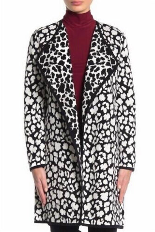 Vince Camuto - Cardigan com estampa de chita e frente aberta