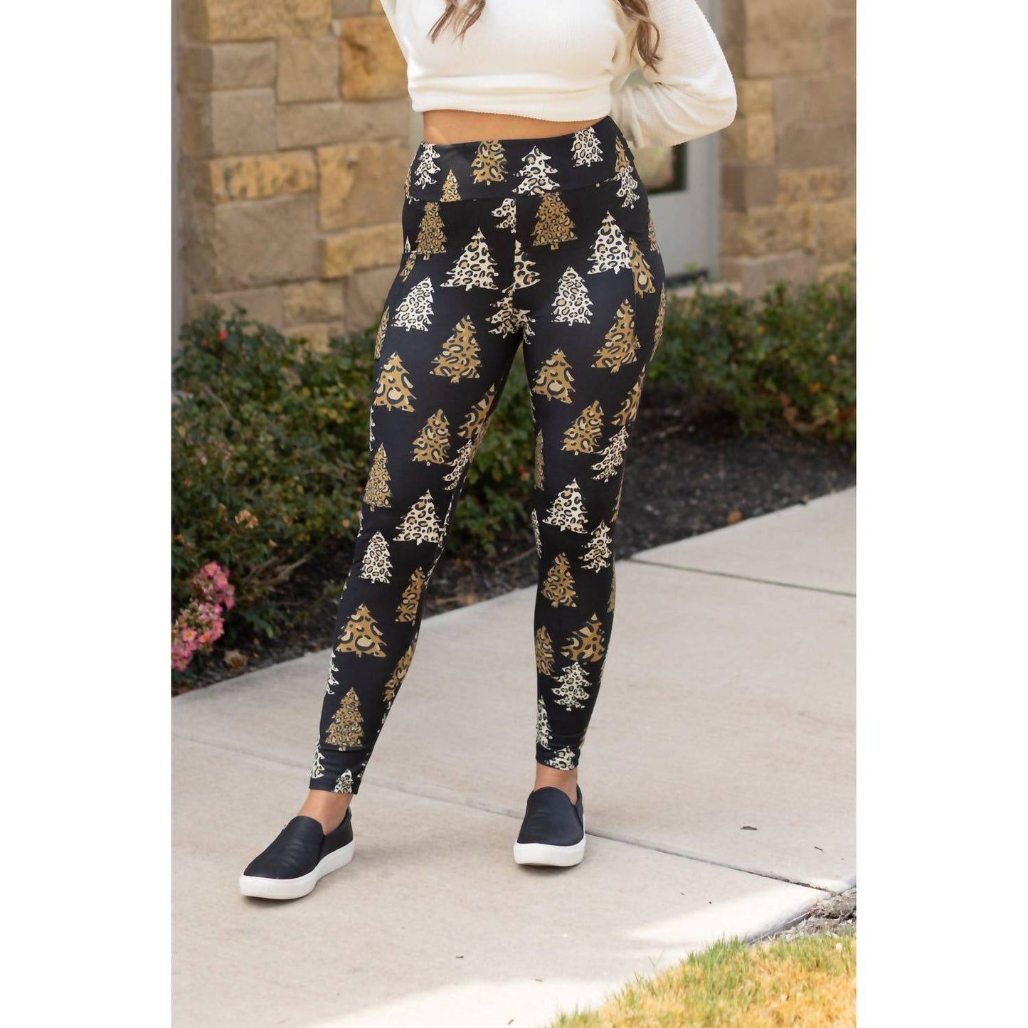 Julia Rose - Leopard Christmas Tree Leggings