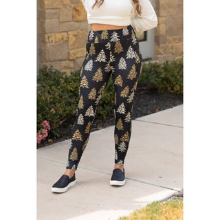 Julia Rose - Leopard Christmas Tree Leggings