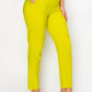 A.C.G. Los Angeles - Women's Ankle Slim Fit Cigarette Pants With Belt