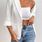 Trendsi - Classic Lapel Collar One Button Blazer