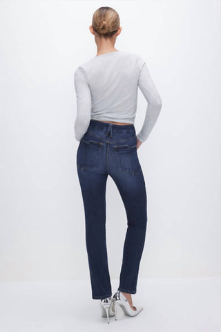 Calça Jeans Good American - Soft-Tech Good Classic Slim Straight