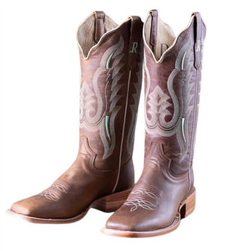 Botas R Watson - Botas quadradas Arizona Tan femininas