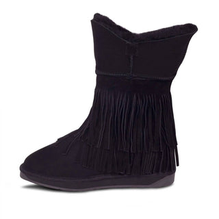 Rj'S Fuzzies - Women's Classic Fringed Sheepskin Boot
